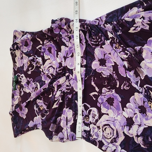 Lauren Ralph Lauren Midi Sheath Dress Size 12 Wedding Guest Garden Dark Feminine - Picture 12 of 17